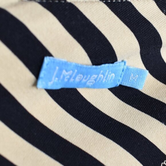 J. McLaughlin Courtney Chevron Stripe Jersey Dress - M - Picture 10 of 10